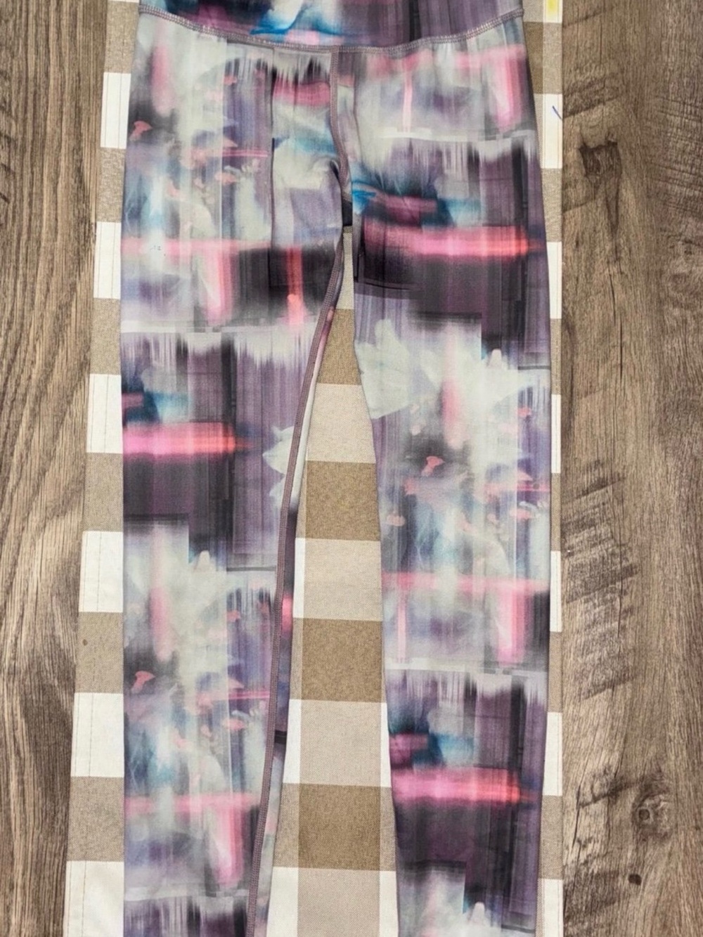 Athleta Girl Purple & Pink Abstract Print Leggings
